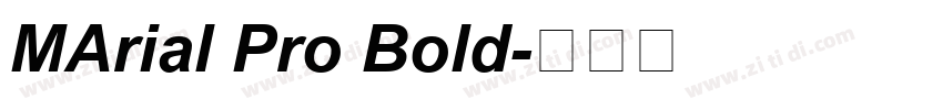 MArial Pro Bold字体转换